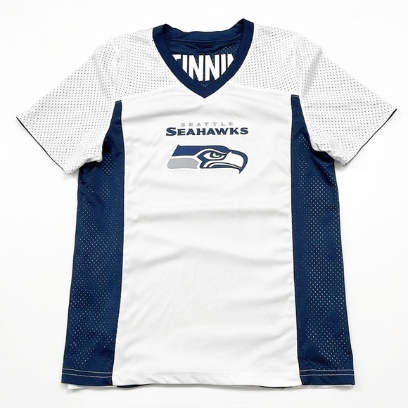Seattle Seahawks little boys NFL flag football reversible jersey - Picture 2 of 7